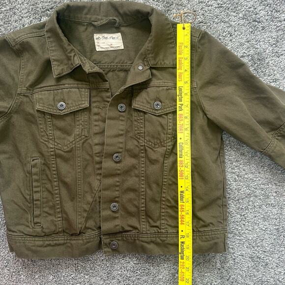 We the Free Size Medium Army Green Jean Jacket 100% Cotton - Picture 3 of 9